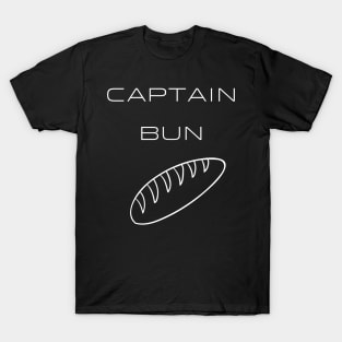 Captain Bun Typography White Design T-Shirt